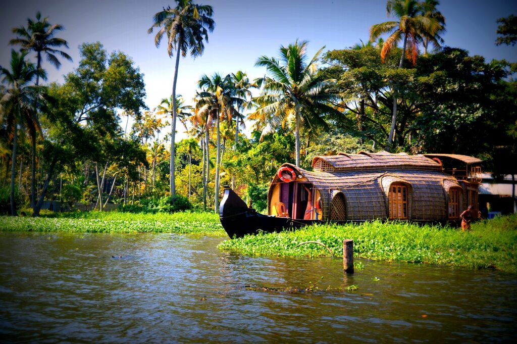 Boat house in Kerala Alappuzha